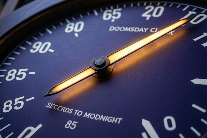 Doomsday Clock at 85 seconds