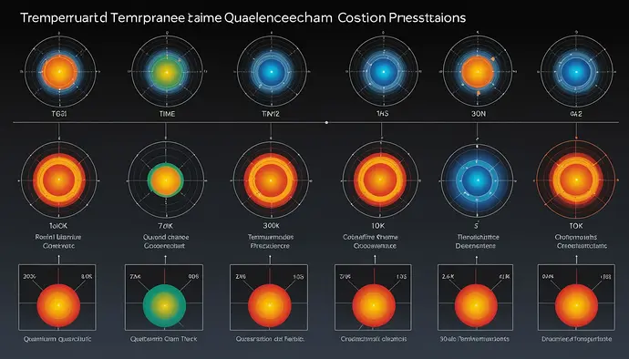 Scientific diagram showing temperature-dependent quantum coherence preservation mechanisms