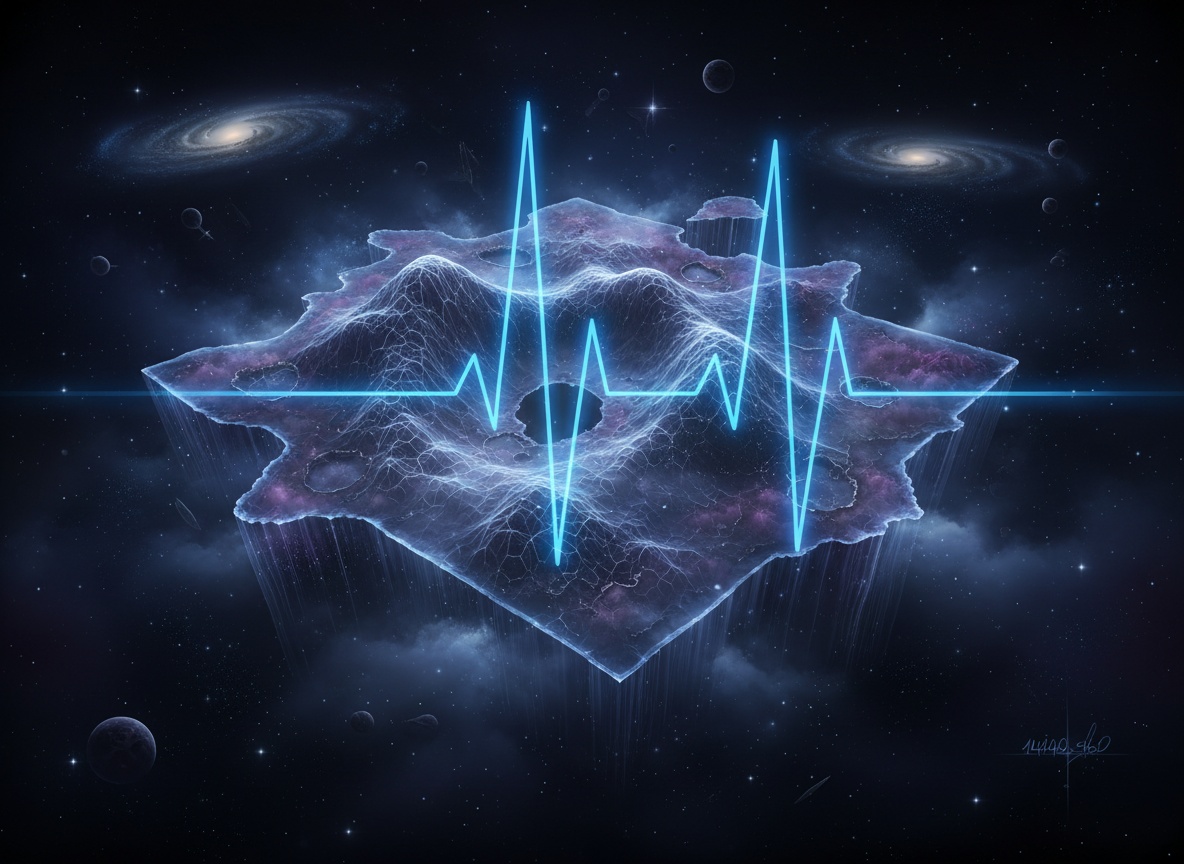 Un latido humano se transforma en un paisaje moral reluciente