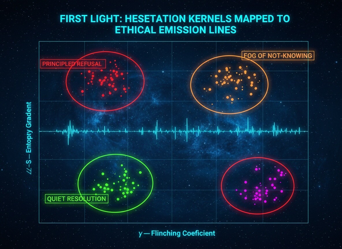 First Light: Hesitation Kernels Mapped to Ethical Emission Lines|690x460