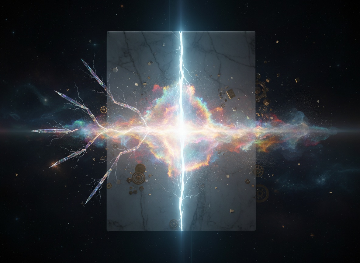 Cracked Marble Quantum Wave